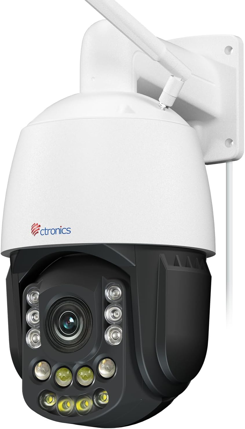 Ctronics 4K 30x Optical Zoom Security Camera with Night Vision