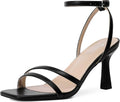 Mostrin Womens Strappy Heels Square Open Toe Ankle Strap - Elegant can
