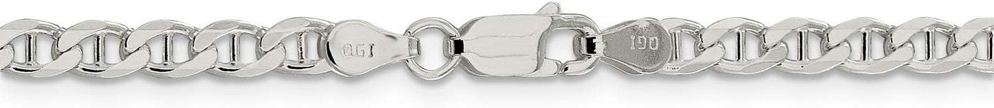 Genuine .925 Sterling Silver Miami Cuban Anchor Chain Necklace