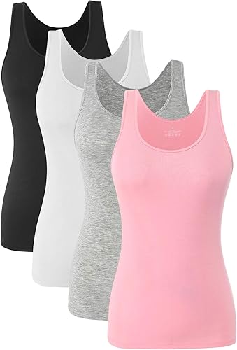 Orrpally Basic Tank Tops for Women Lightweight Camis 4-Pack