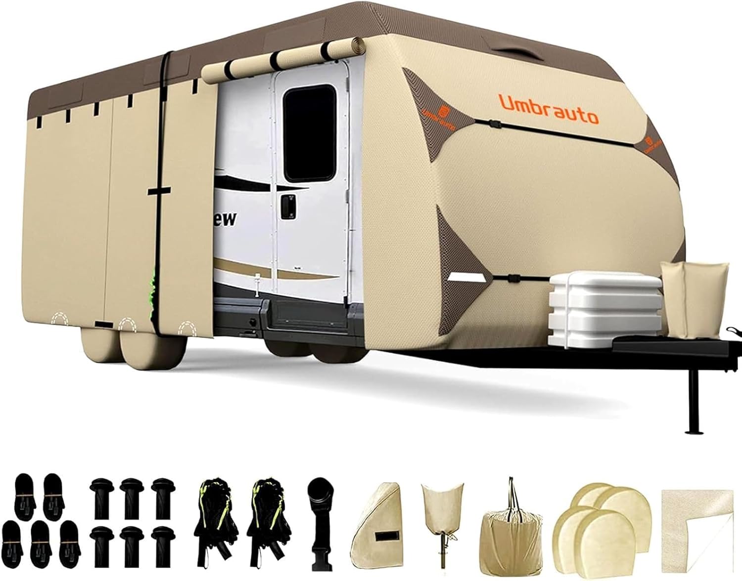 Umbrauto Travel Trailer RV Cover for 20ft-22ft Campers - Durable