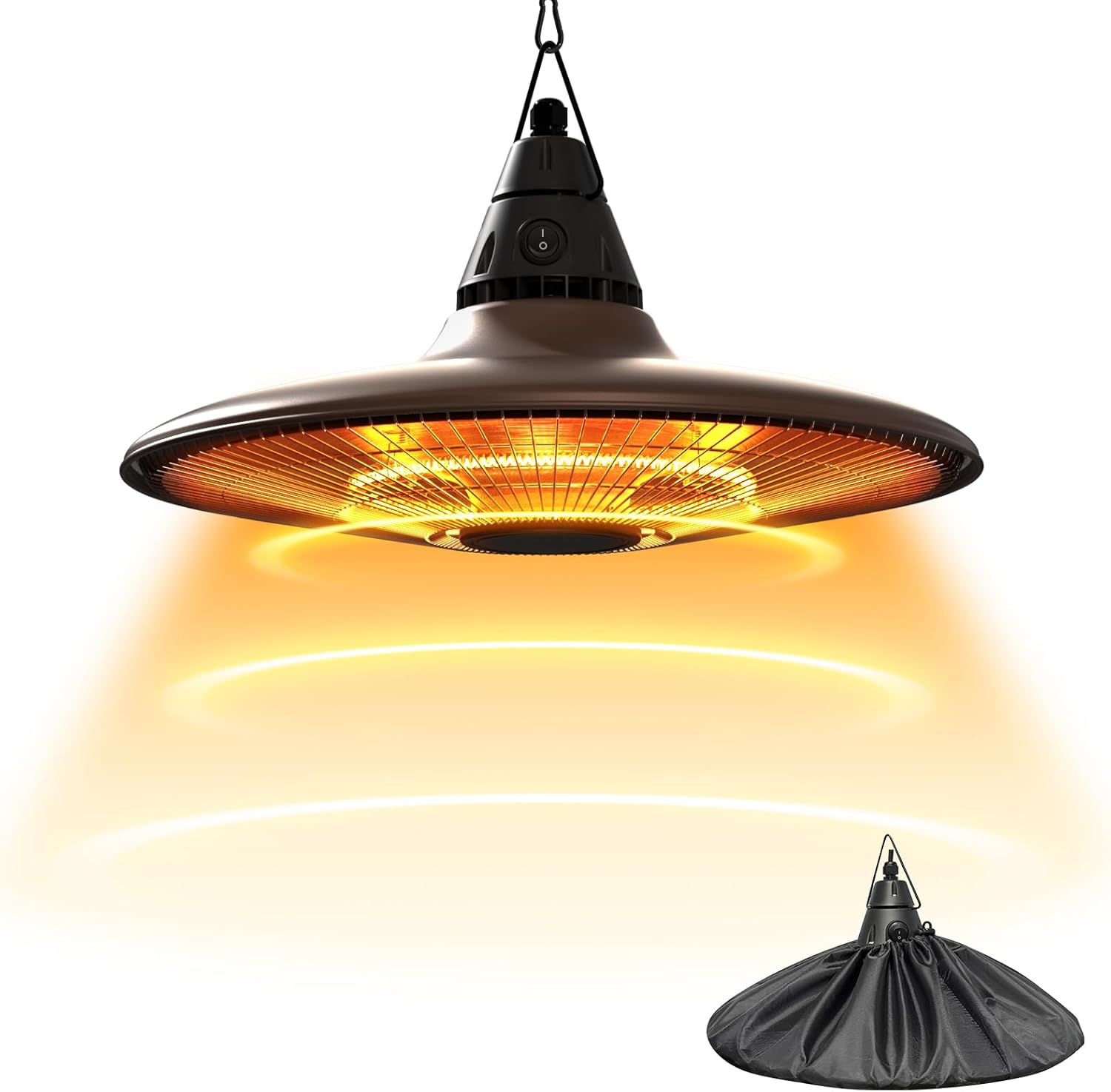 1500W Hanging Heater w/ Remote Control - Patio Bliss!