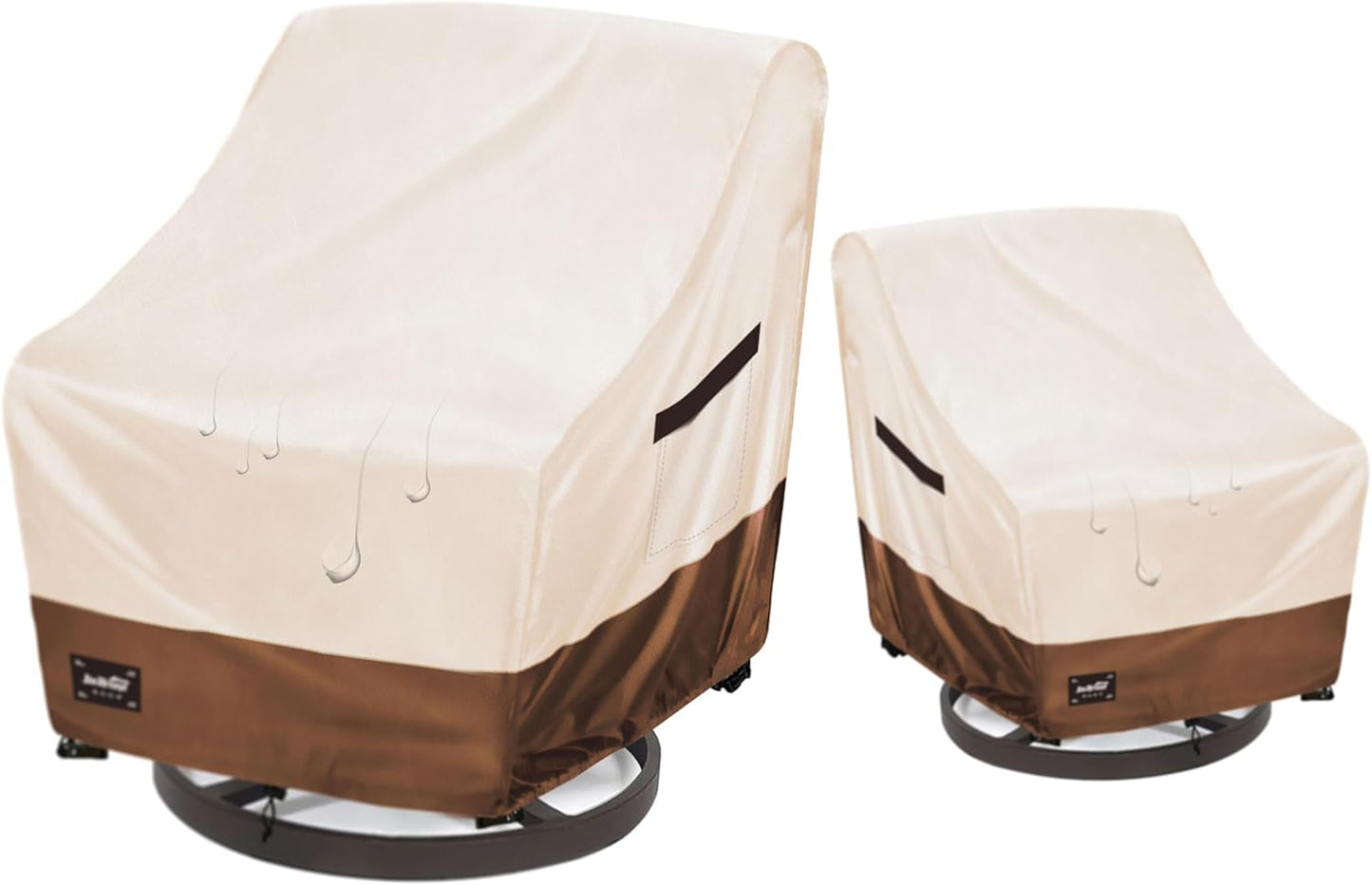 Outdoor Chair Covers 2 Pack - Waterproof Heavy Duty Protection
