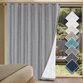 H.VERSAILTEX Linen Blackout Curtain Panel 100W x 84L - Dove Gray
