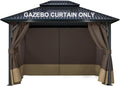 4-Panel Gazebo Replacement Curtains for 10ftx10ft Gazebos - Privacy
