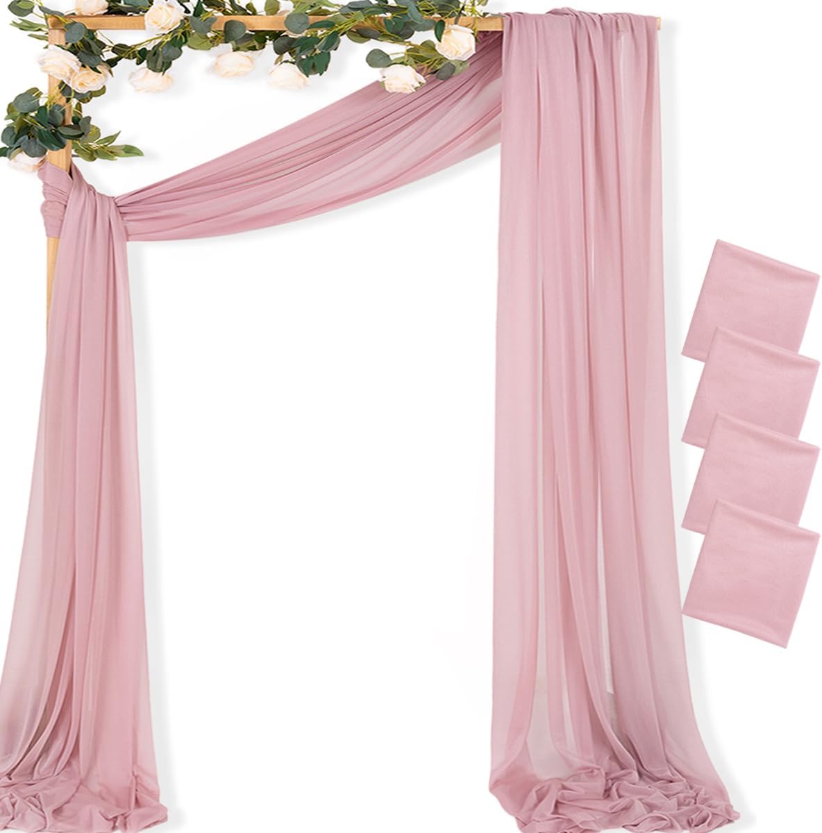 MLMC Dusty Rose Wedding Arch Draping Fabric for Elegant Events