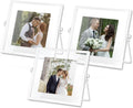 Metal Picture Frames Set of 3 - Ornate Minimal Floating Edge Tabletop