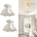 2 Pack Semi Flush Mount Ceiling Light - Flower Glaze Ceramic Vintage