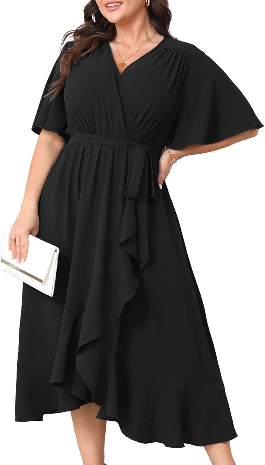 Plus Size Formal Wedding Guest Cocktail Dresses for Curvy Women