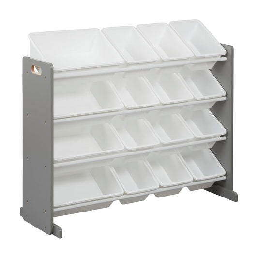 ECR4Kids 4-Tier Organizer with 16 Bins for Toy Storage