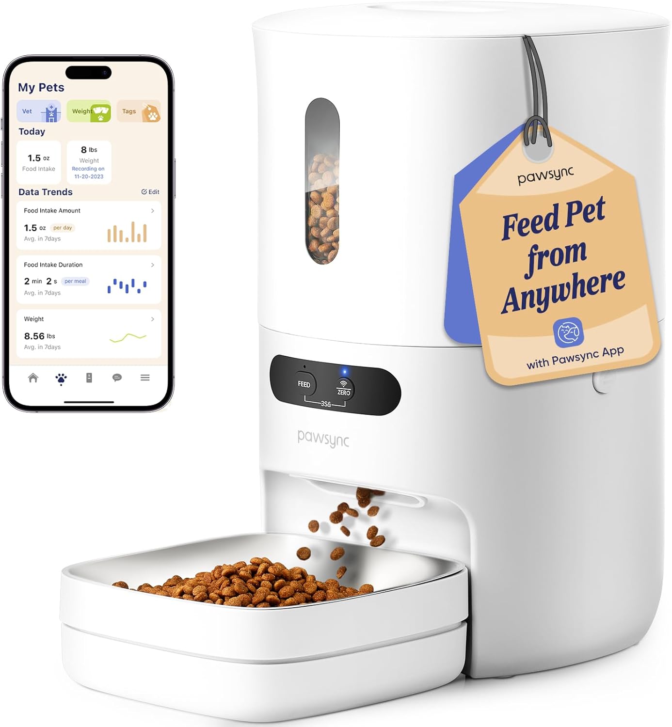 Pawsync Smart Feeder: Track & Feed Anytime