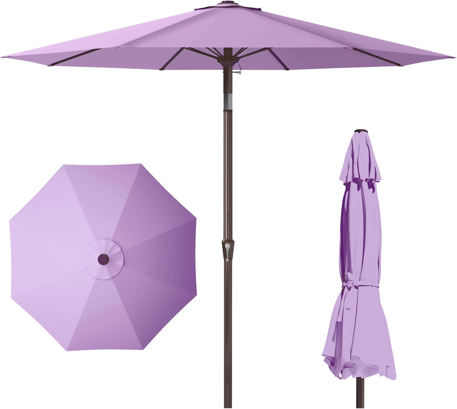 PatioKingdom 11FT Patio Umbrella with Push Button Tilt & Crank