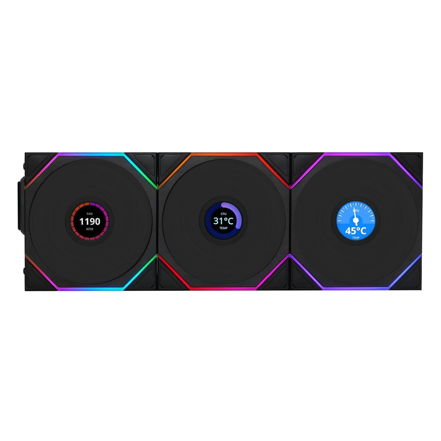 Lian Li UNI Fan TL LCD Wireless 120 Triple Pack with RGB Control