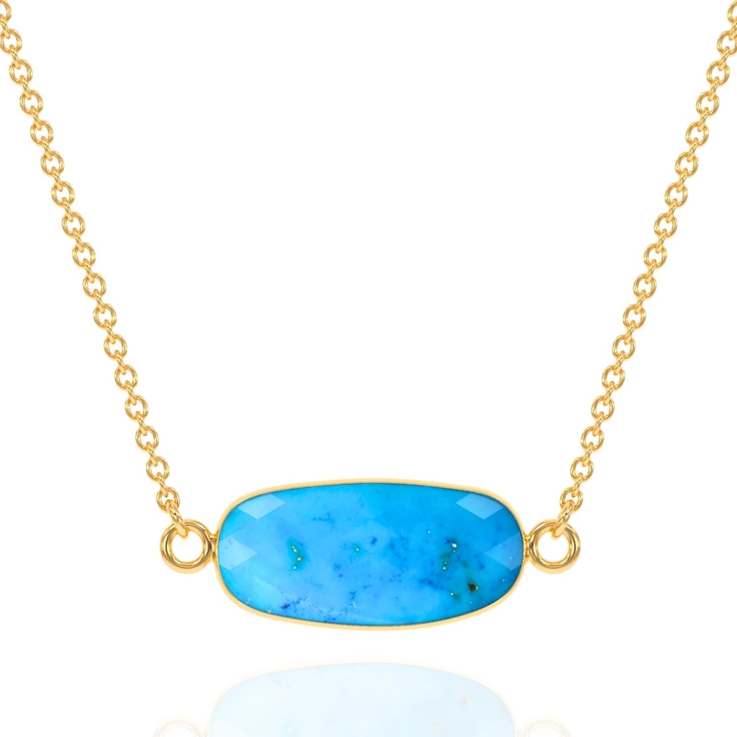 Natural Genuine Gemstone Necklace for Women - Dainty Pendant