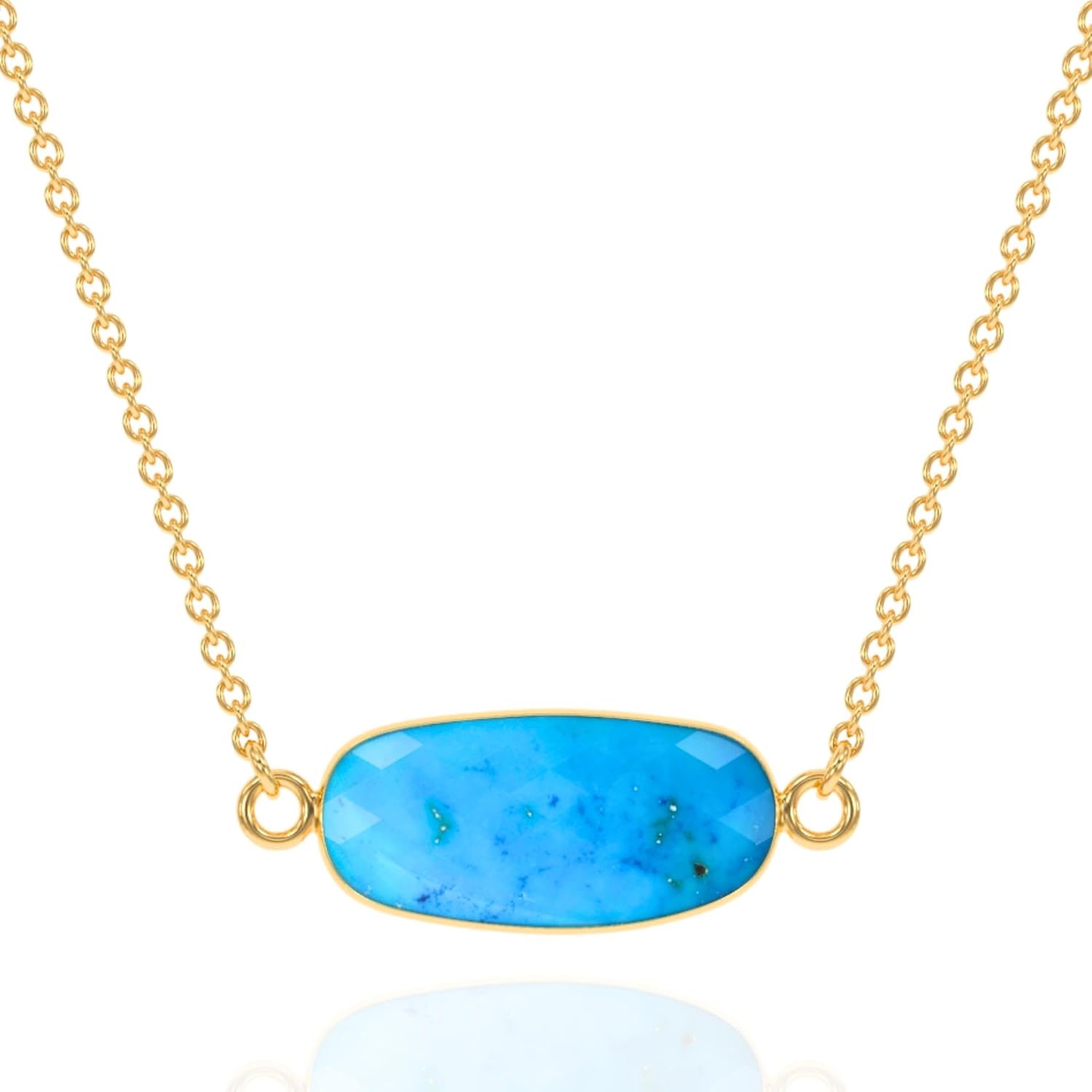 Natural Genuine Gemstone Necklace for Women - Dainty Pendant