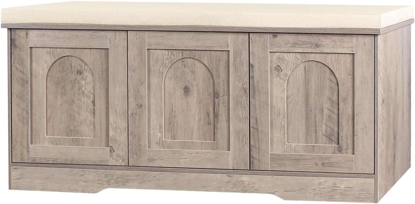 DINZI LVJ Shoe Bench: Stylish Entryway Storage Solution