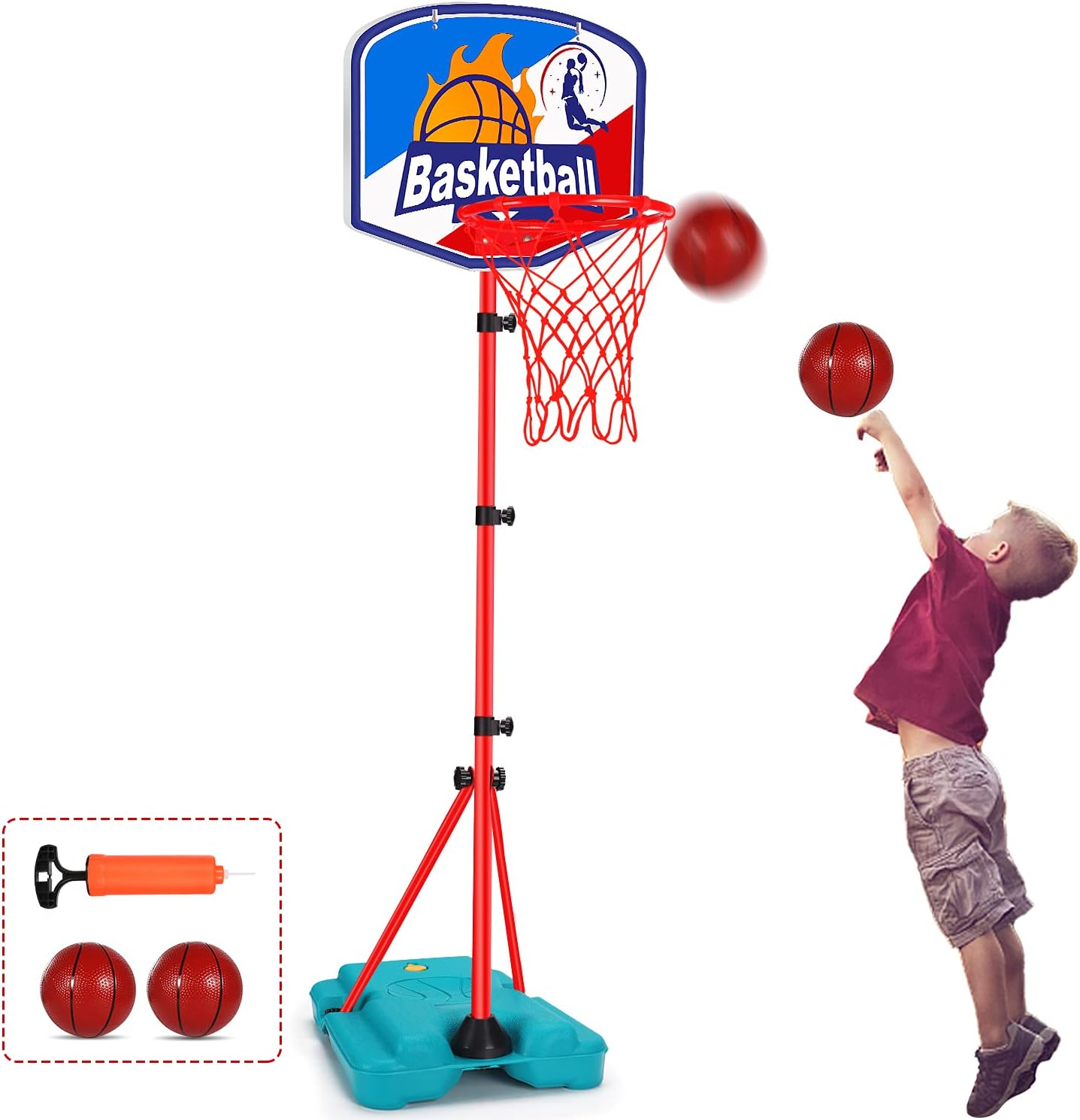 Adjustable Kids Basketball Hoop Set | Indoor/Outdoor Fun