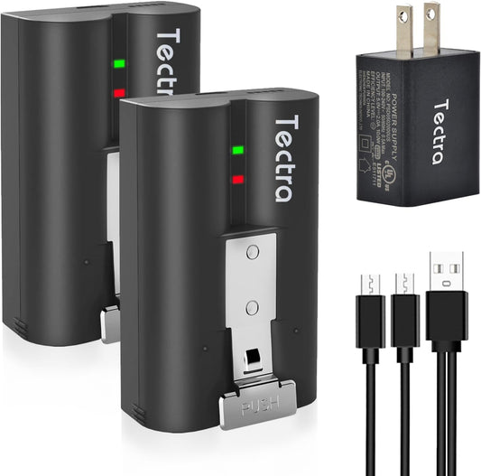 Tectra 2-Pack Rechargeable Battery - Extend Device Life!