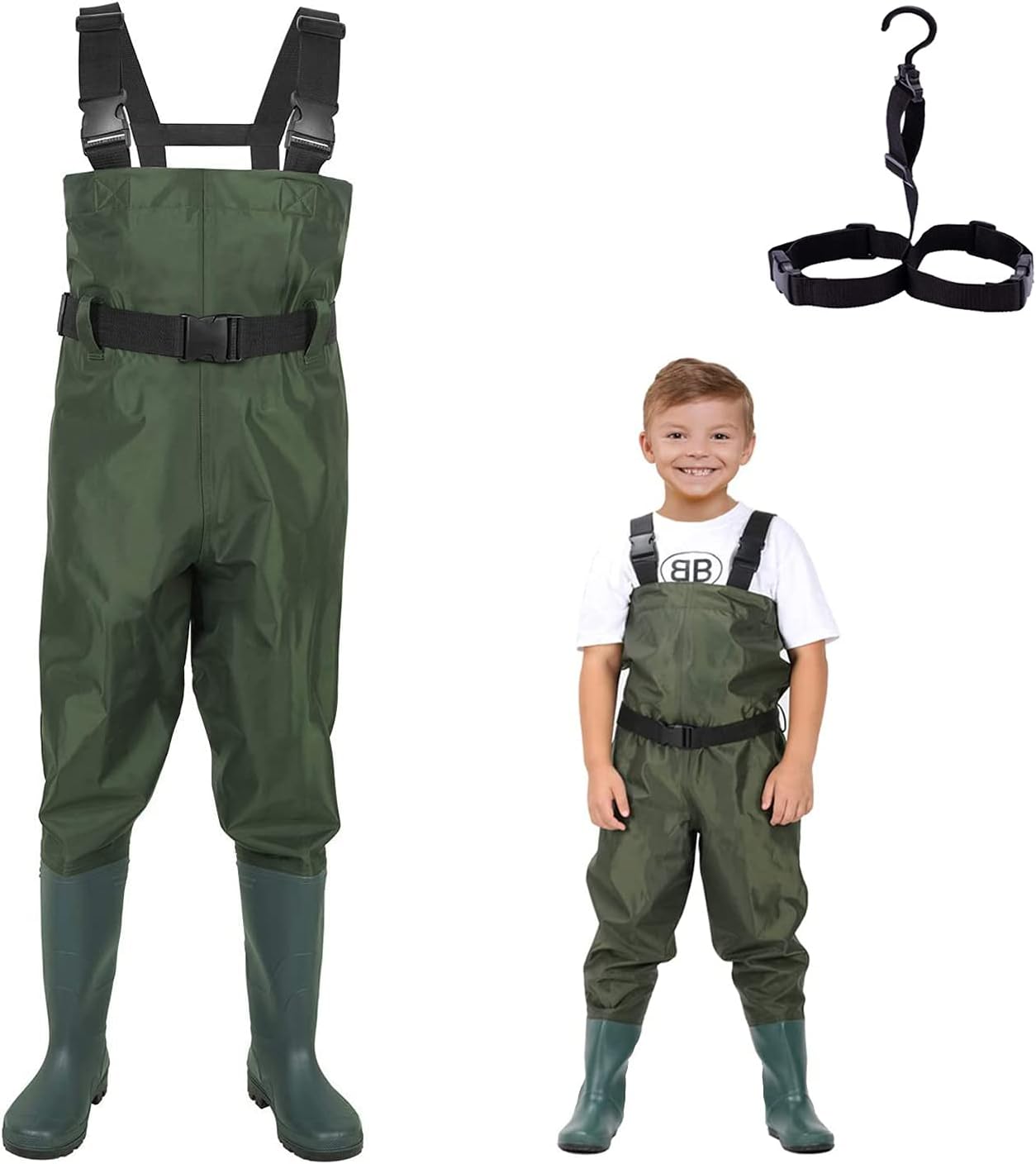 LANGXUN Kids Chest Waders - Waterproof Fishing Waders for Children