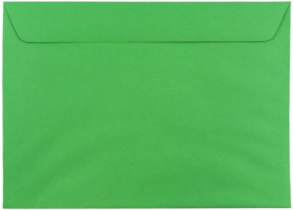 JAM PAPER 9 x 12 Green Recycled Envelopes for Bulk Use