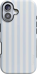 Casely iPhone 17 Case Blue Stripes | Sunday Best - Bold Protection
