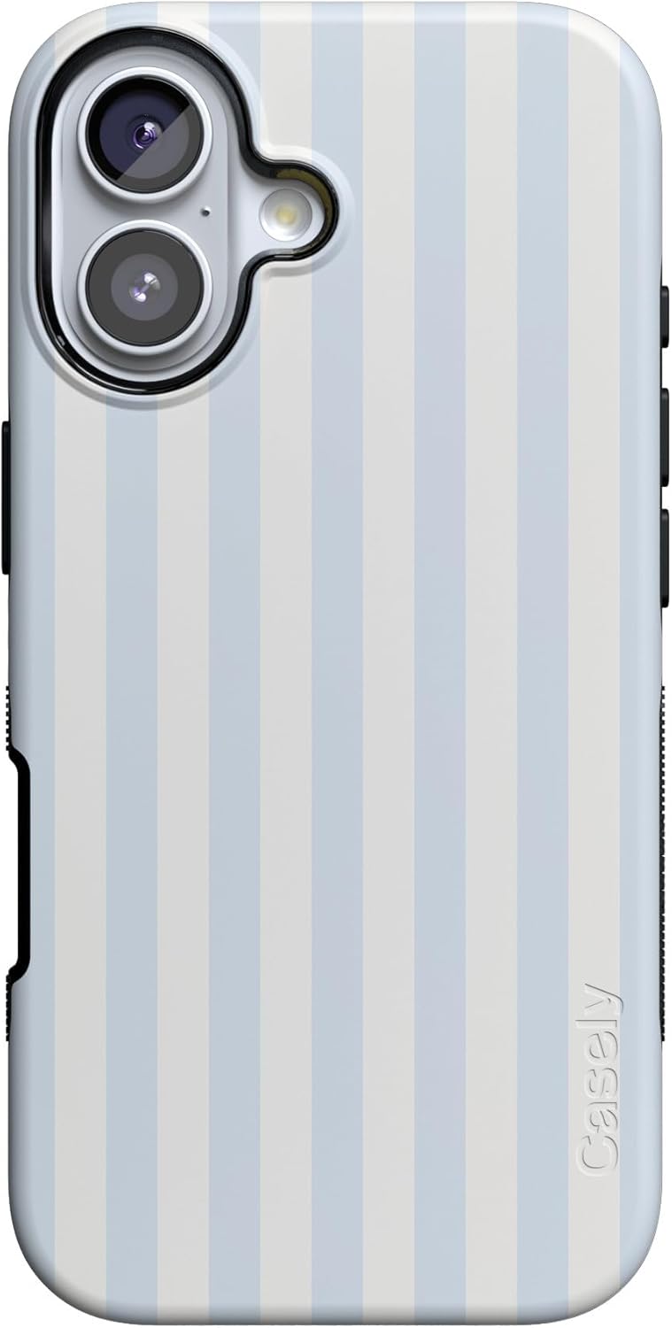Casely iPhone 17 Case with Blue Stripes - Bold Protection