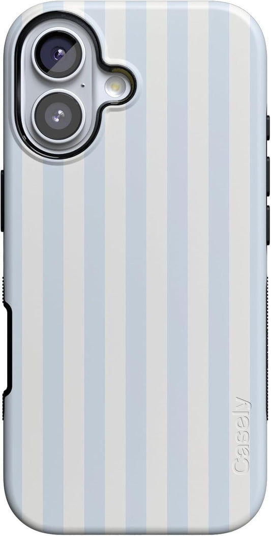 Casely iPhone 17 Case with Blue Stripes - Bold Protection