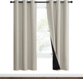 NICETOWN Natural Blackout Curtains 70 in Long - Full Light Blocking