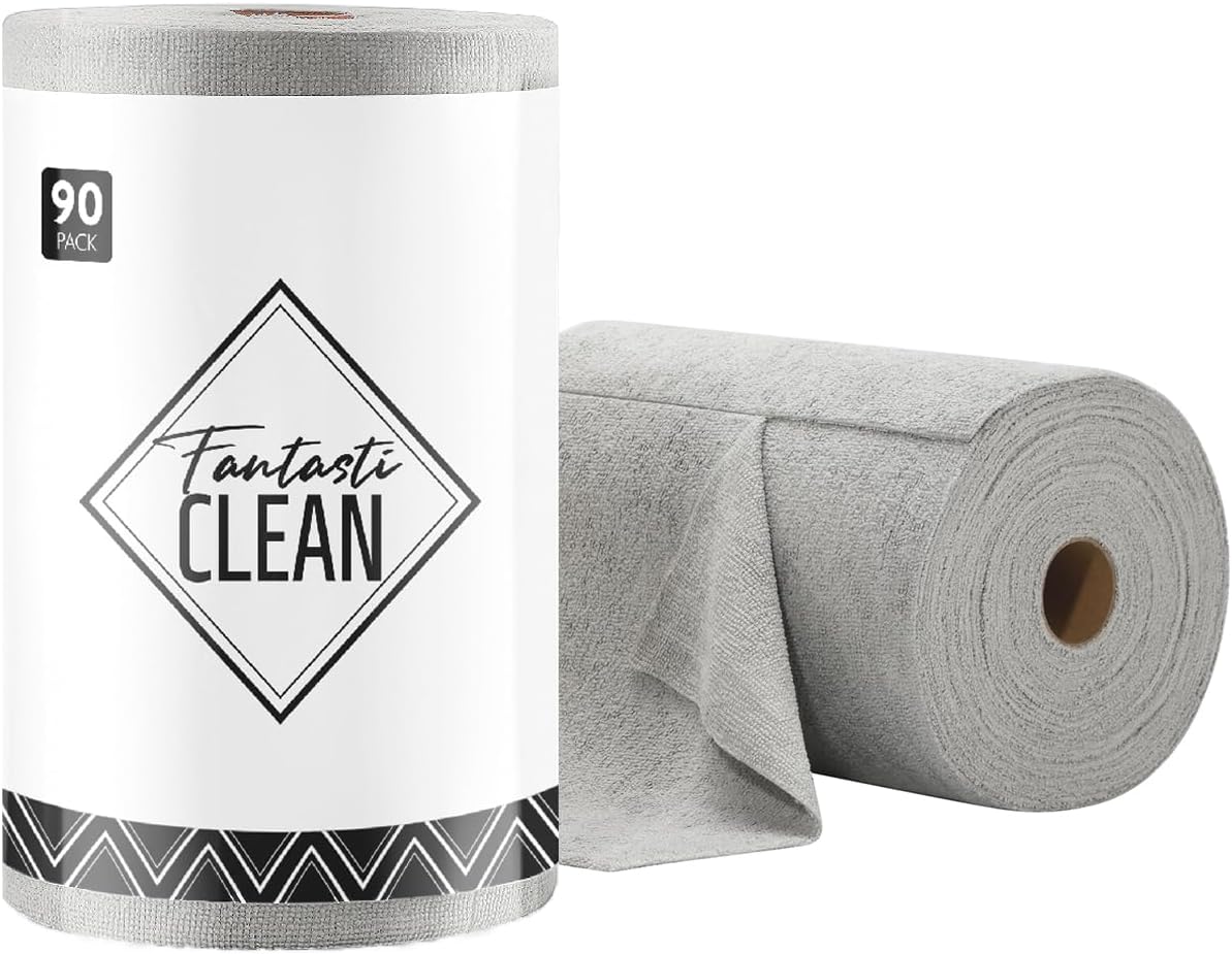 90-Pack Fantasticlean Microfiber Towels - Scratch-Free & Ultra Absorbent
