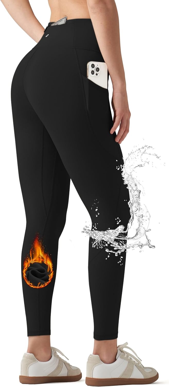 Willit Women's Fleece Lined Leggings for Winter Activities