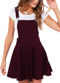 Overall Pinafore Dress Pleated Mini Suspender Skirt - Adjustable Fit
