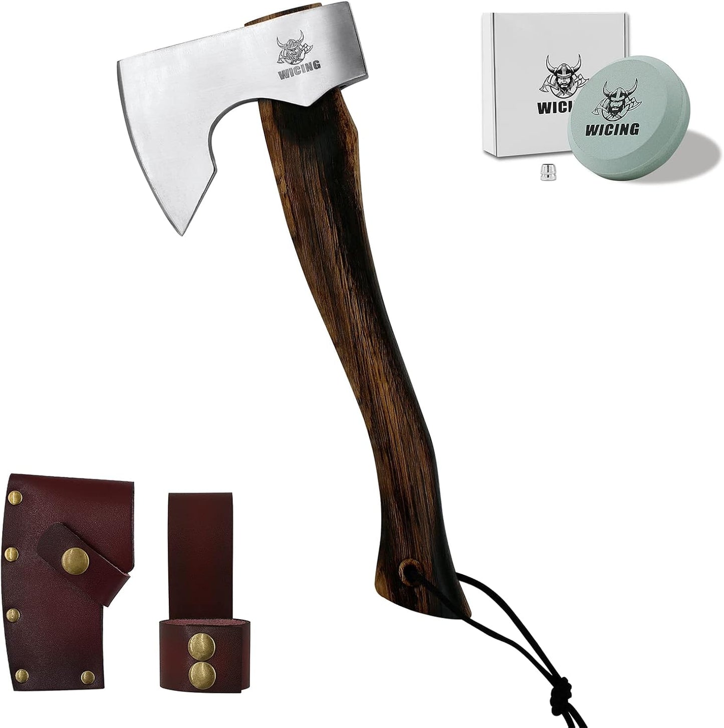 WICING 13.5 Inch Hatchet - Durable Camping Axe for Woodwork