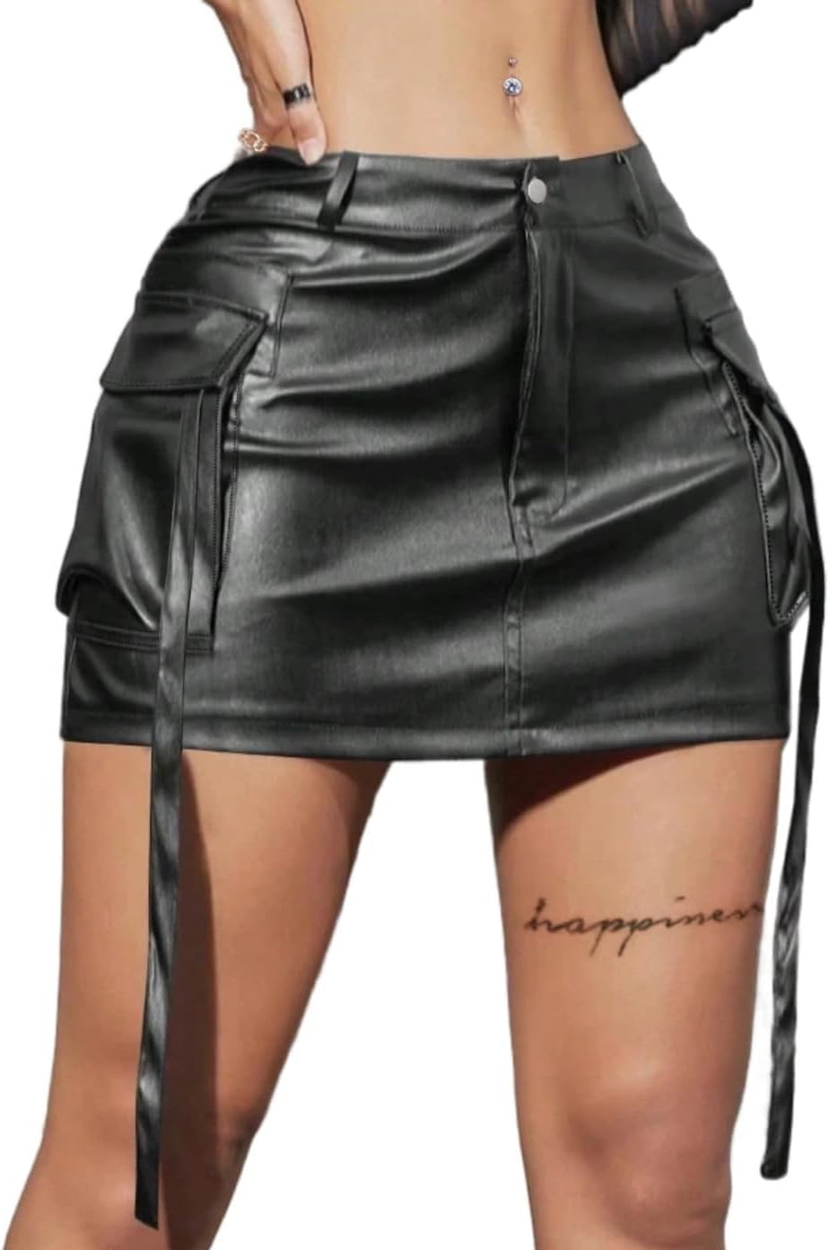 Avanova Women Faux Leather Mini Skort for Stylish Summer Looks