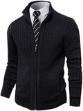 Pioneer Camp Men's Cardigan Sweater Full Zip Stand Collar - Slim