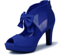 GATUXUS Open Toe Platform High Heel Sandals - Stylish Chunky Heel