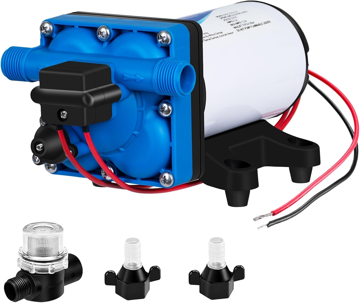 DC HOUSE RV Fresh 12V Water Pressure Booster Pump for Travel