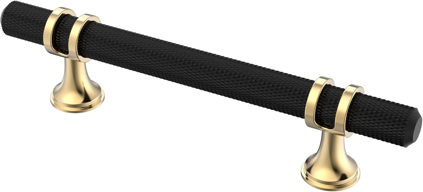 Elegant Matt Black and Gold Cabinet Pulls for Sophisticated Spaces