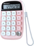Benkaim Desktop Calculator, 10 Digit Large LCD Display - Cute Pink