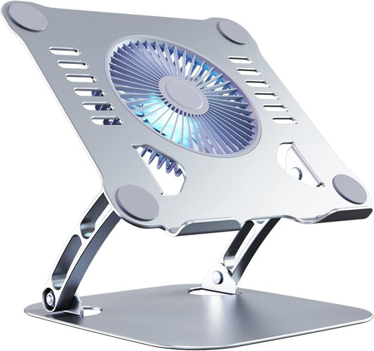 SHUWEI Laptop Cooling Stand with Adjustable Height and Fan