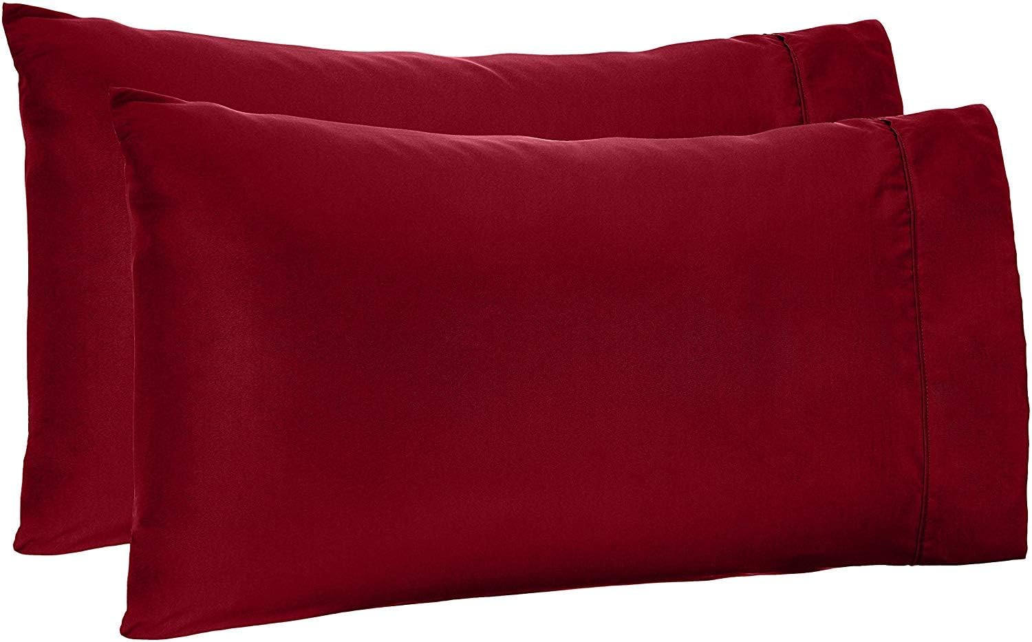 Extra Large Fit Pillowcase in Burgundy - 100% Egyptian Cotton