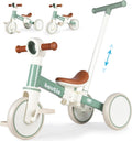 Kids Tricycle for Toddlers 1-3 with Push Handle - 5 in 1 Convertible