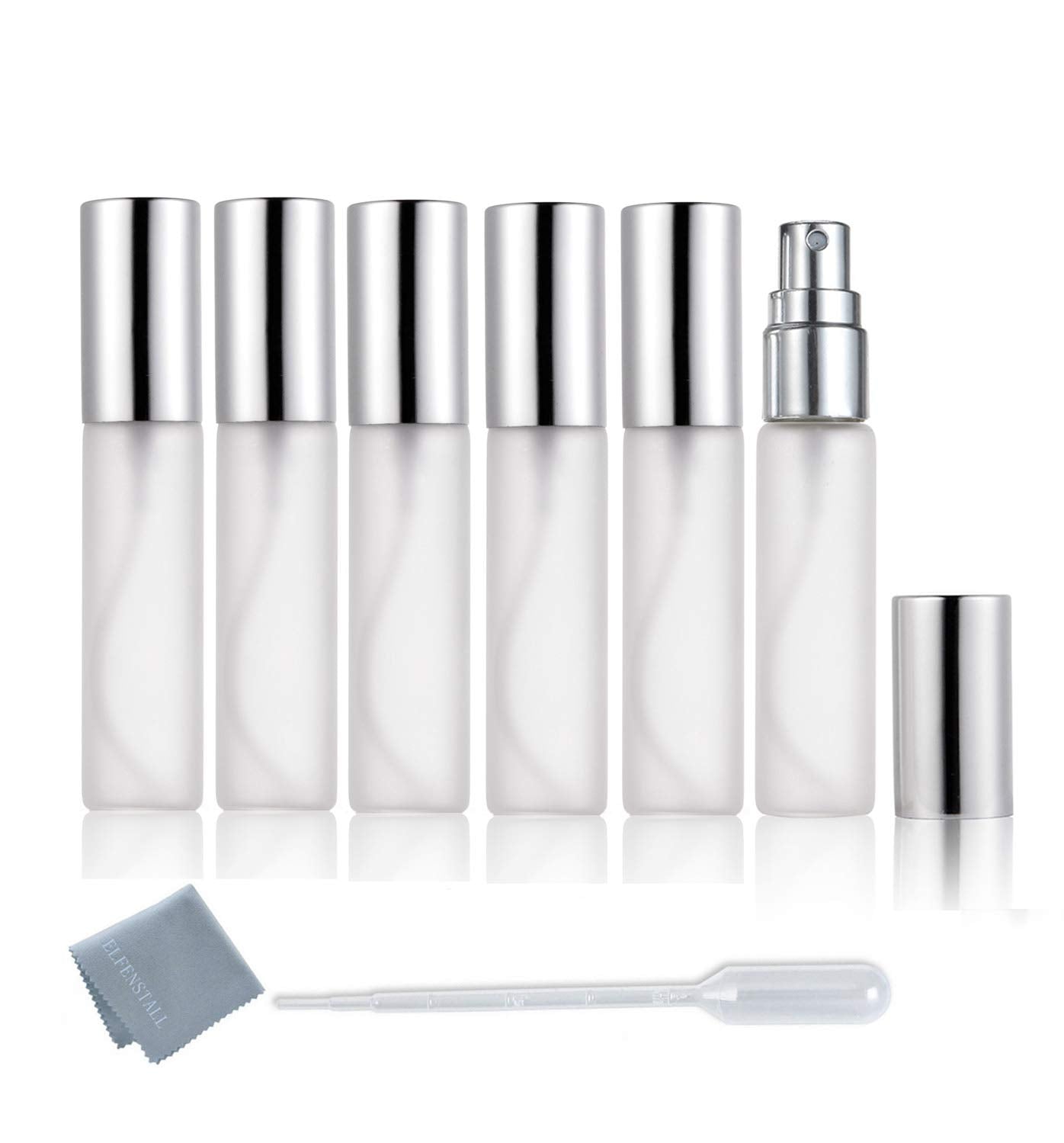 Portable Fine Mist 10ml Silver Glass Spray Bottle