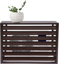 Air Conditioner Fence for Outdoor Units - Durable Coffee Metal Screen