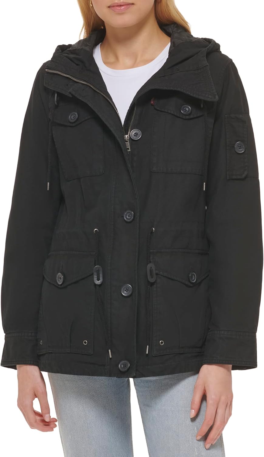 Levi's Women's Lightweight Cotton Military Jacket for All Seasons