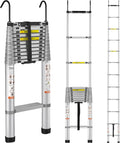 Telescoping Ladder 15 ft Aluminum Collapsible Ladder - 400 lb Capacity