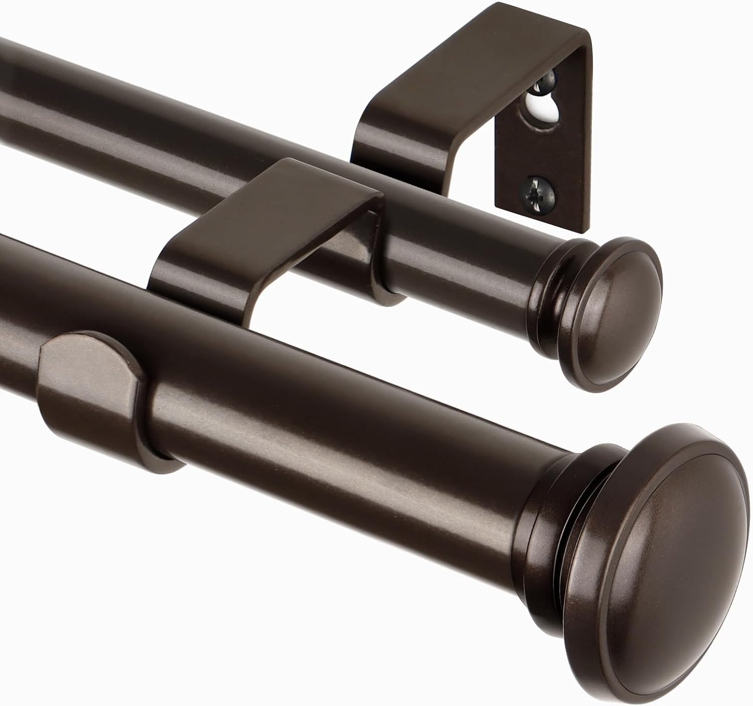 TONIAL 1 Inch Double Curtain Rods for Custom Window Styling