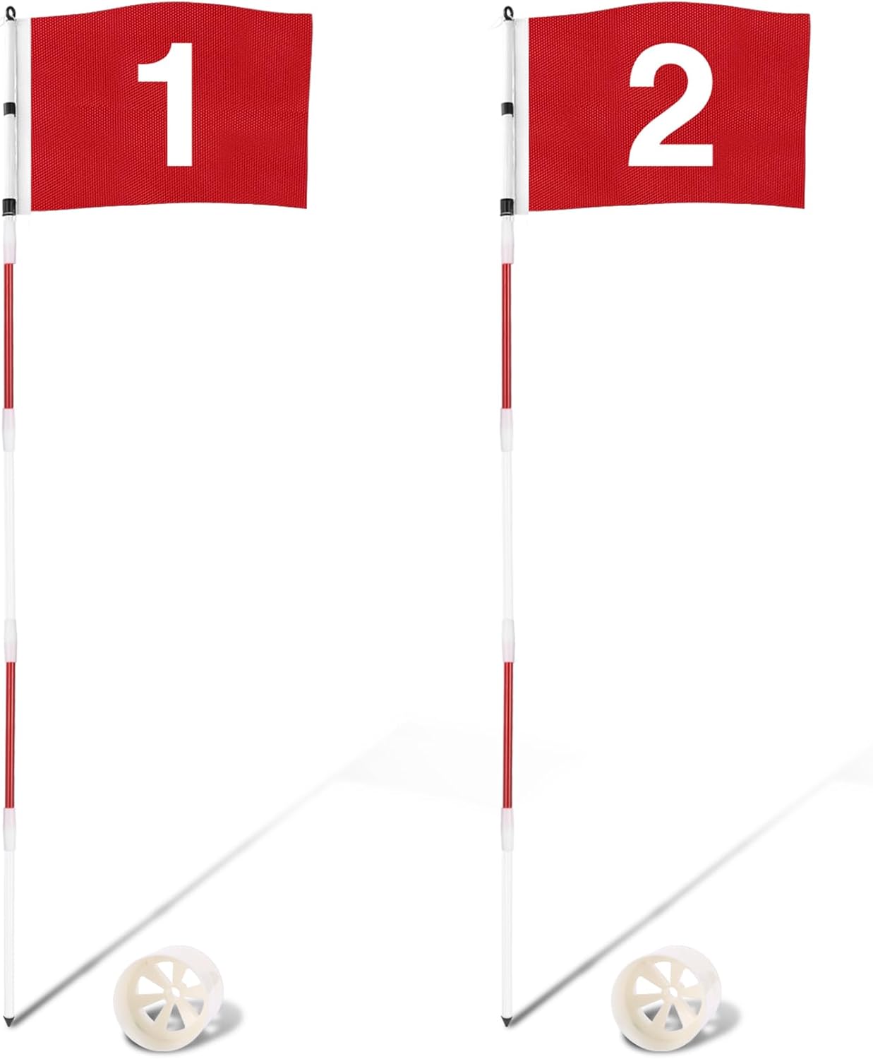 Golf Flagstick 6ft with 5-Section Design for Practice Greens