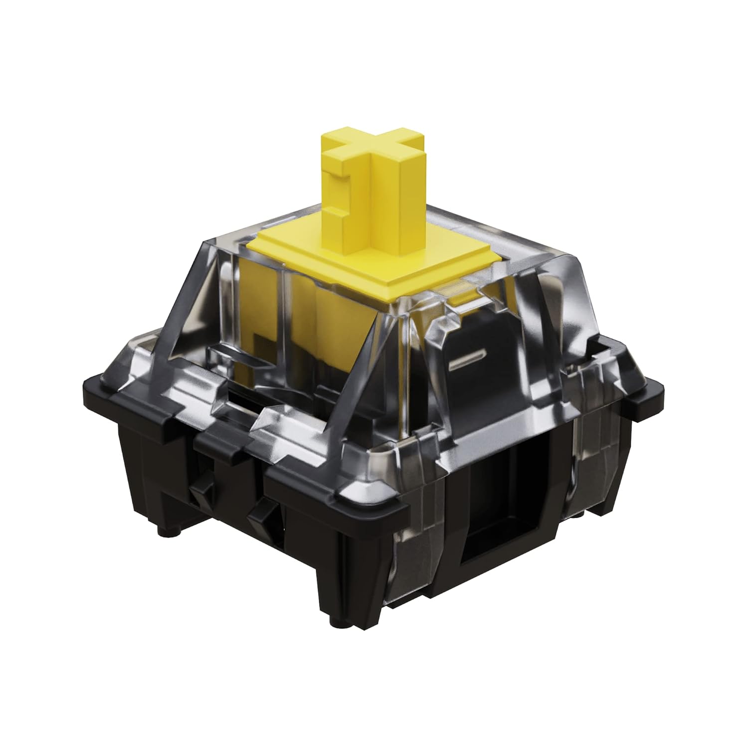 Gateron KS-15 Optical Switches | 35g Linear | RGB Clear Top | Gaming Keyboard | (120 PCS, Yellow)