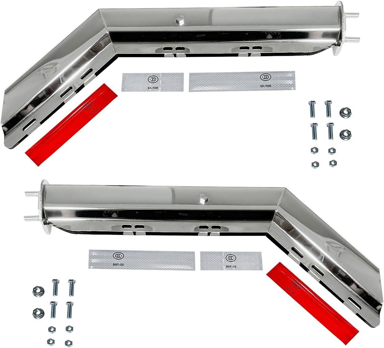 2PCS Spring Loaded Mud Flap Hanger Bracket Set for Trucks