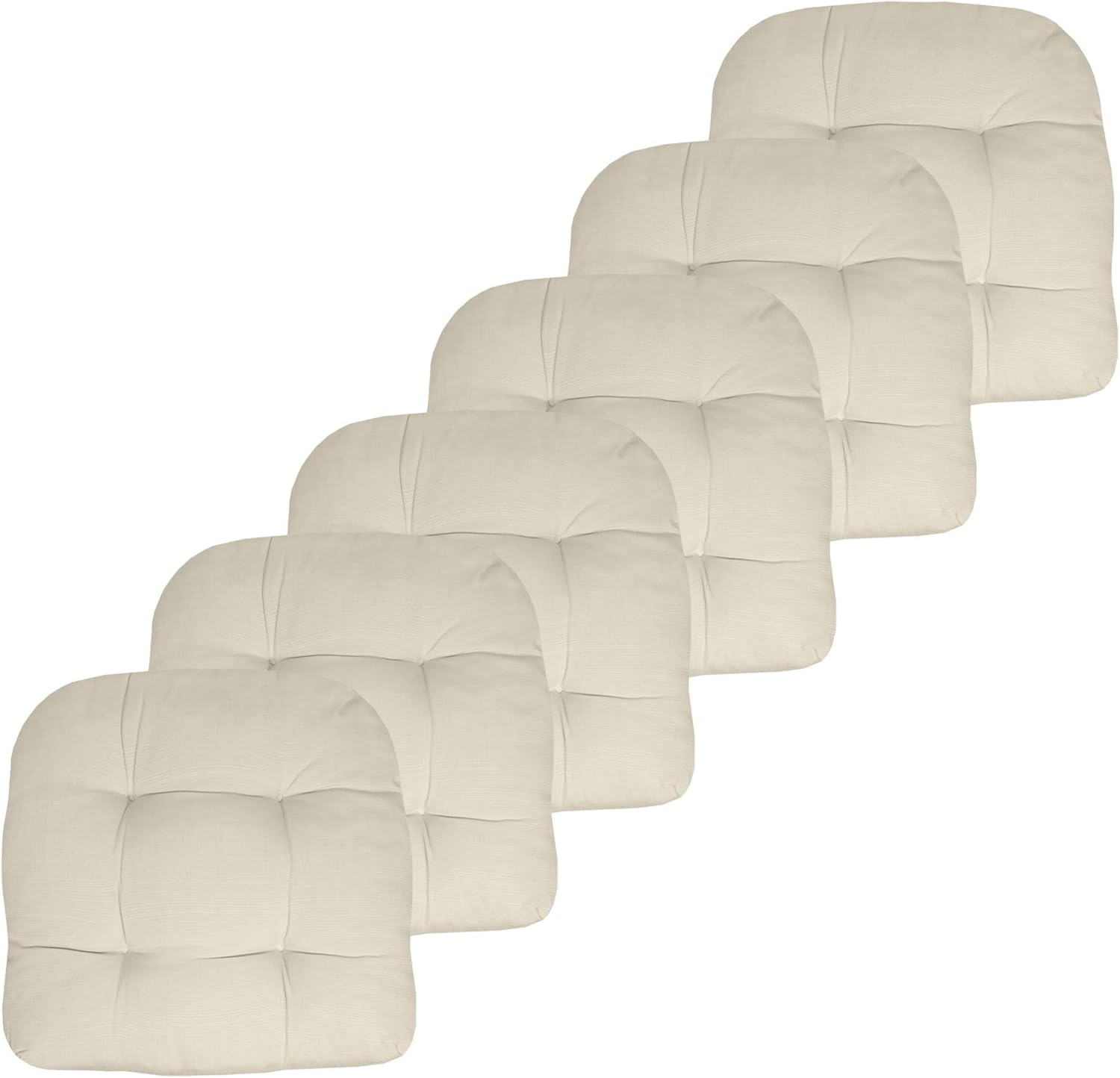 Sweet Home Collection Patio Cushions for Outdoor Chairs 6 Pack